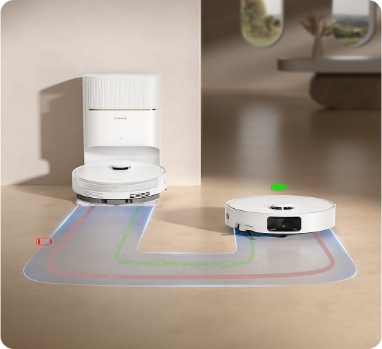 A Dreame D20 Pro Plus automatikusan visszatér a töltőállomásra